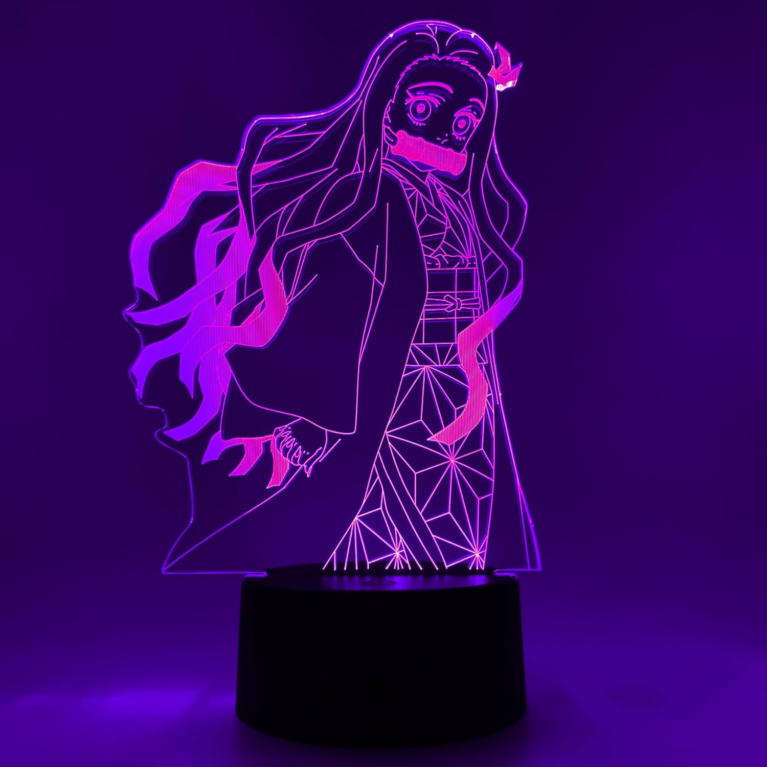 Otaku Lamps Demon Slayer - Nezuko Anime Night Light, 16 Color RGB LED – Gift for Otaku