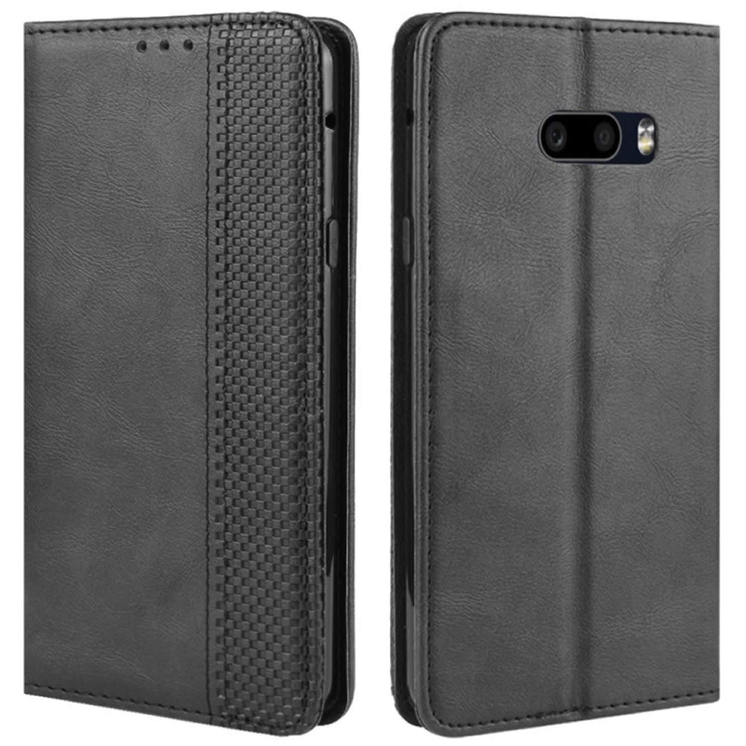 Handyhülle Für LG G8X ThinQ/V50S – Leder-Klapphülle Mit Kartentaschen, Ständerfunktion, Rot