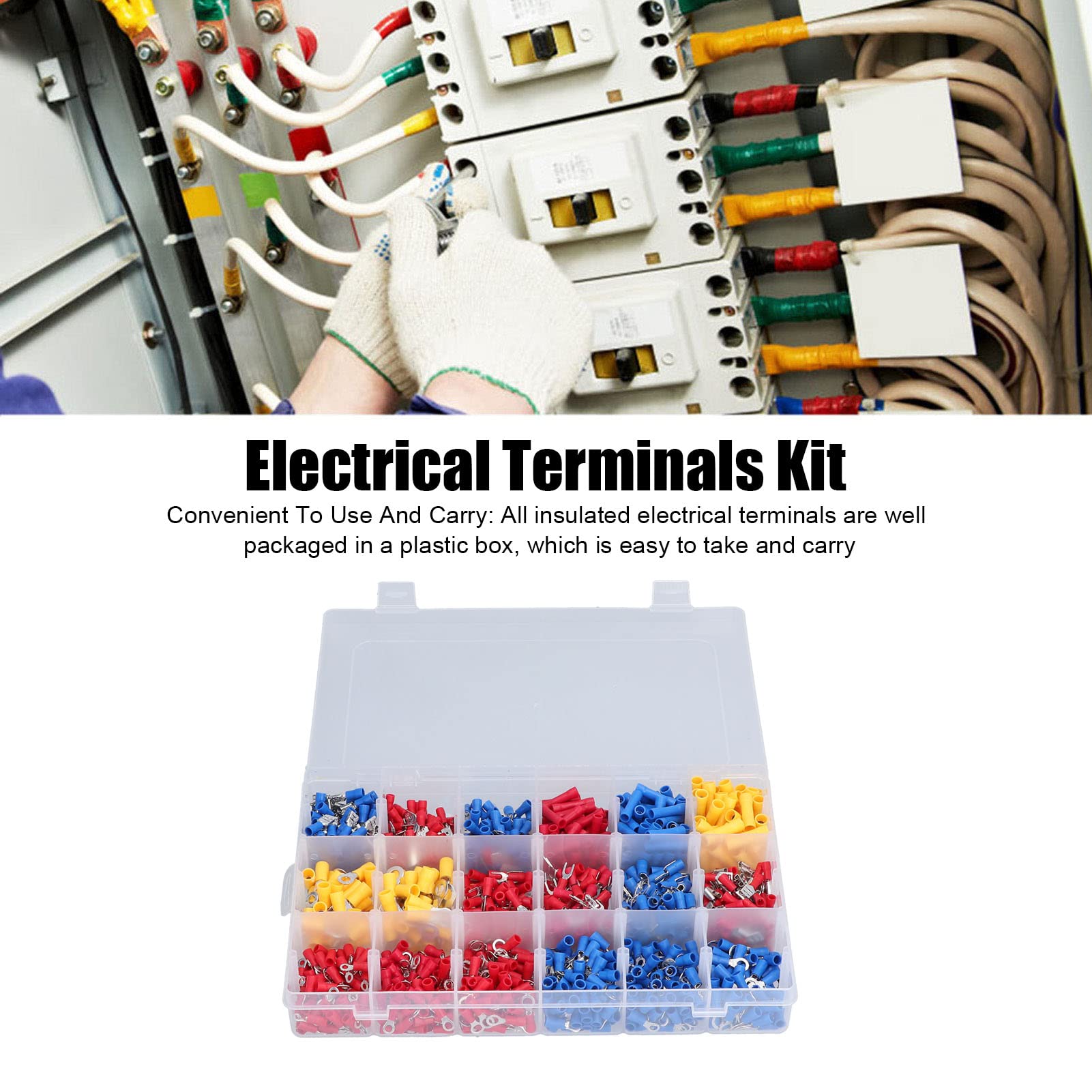 Cryfokt Kit de Bornes électriques Connecteurs de Fils Isolés Efficaces pour L'entretien Marin Automobile adapté aux Maisons/ateliers Matériau PVC
