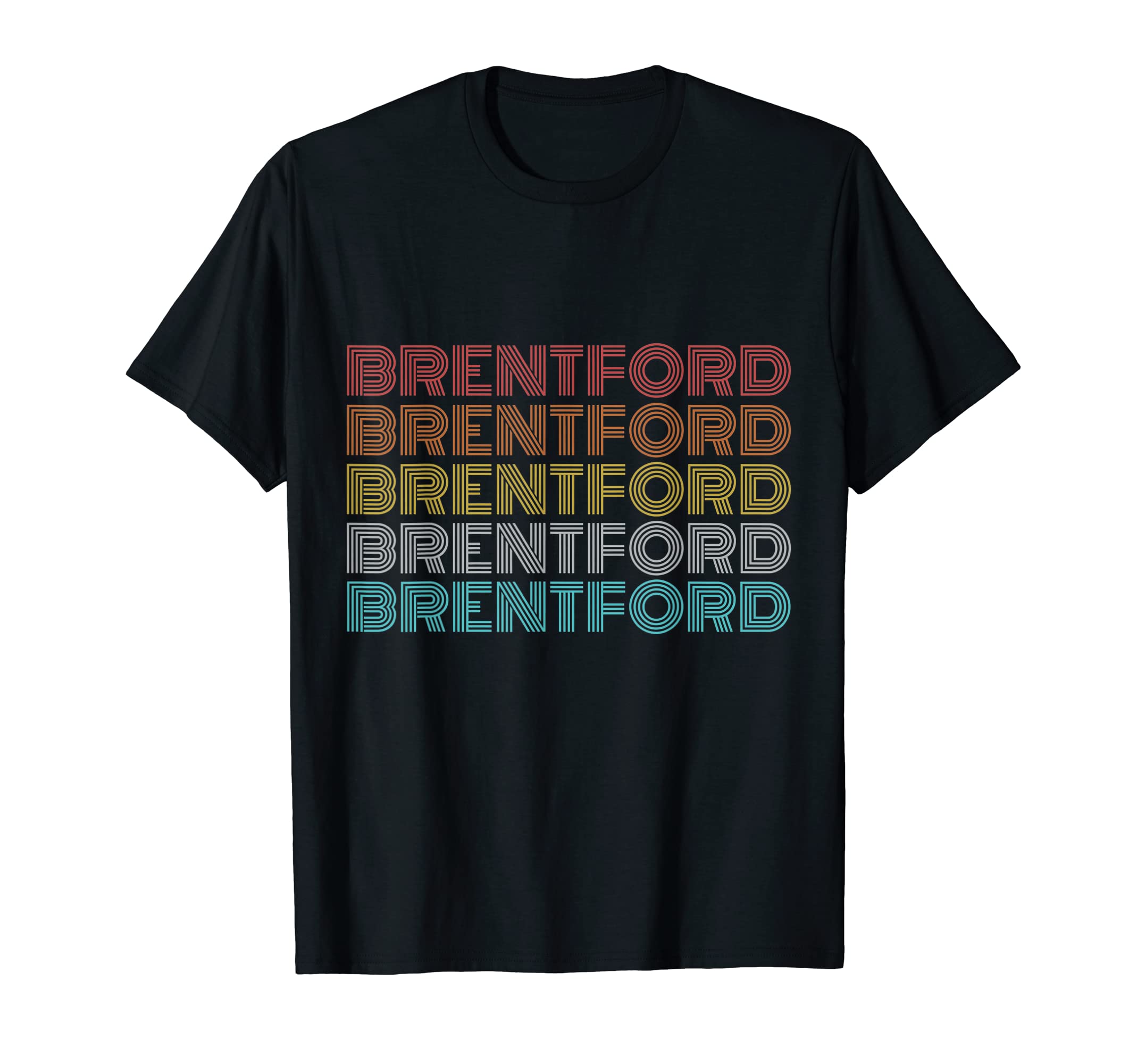 Brentford Shirt Vintage Retro Apparel Unisex-Adults, Unisex-Kids Black Retro Vintage T-ShirtOEKO-TEX STANDARD 100
