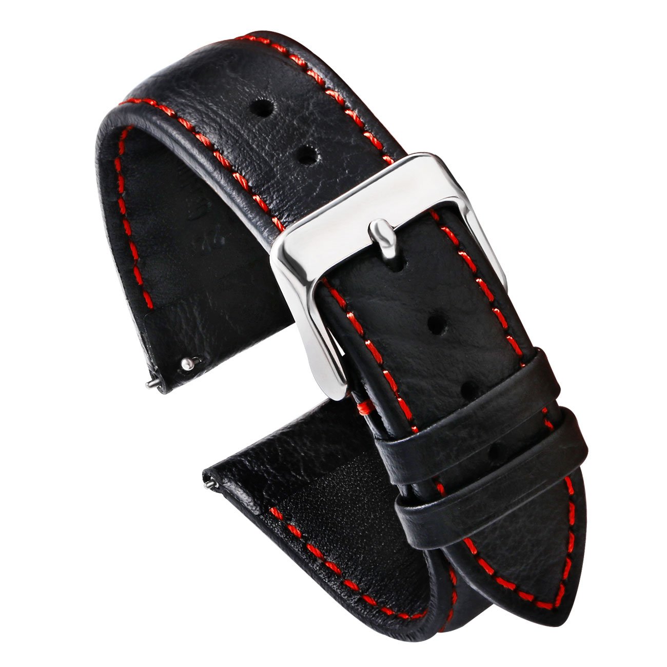 PBCODE Quick Release Watch Band Leather Watch Strap 20mm 22mm for Watches and Smartwatches