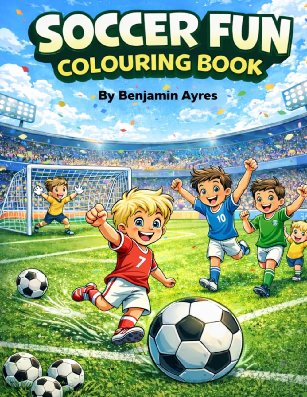 Soccer Fun Colouring Book: 40 Action-Packed Soccer Scenes for Kids and Fans (Football Fun Colouring Books)