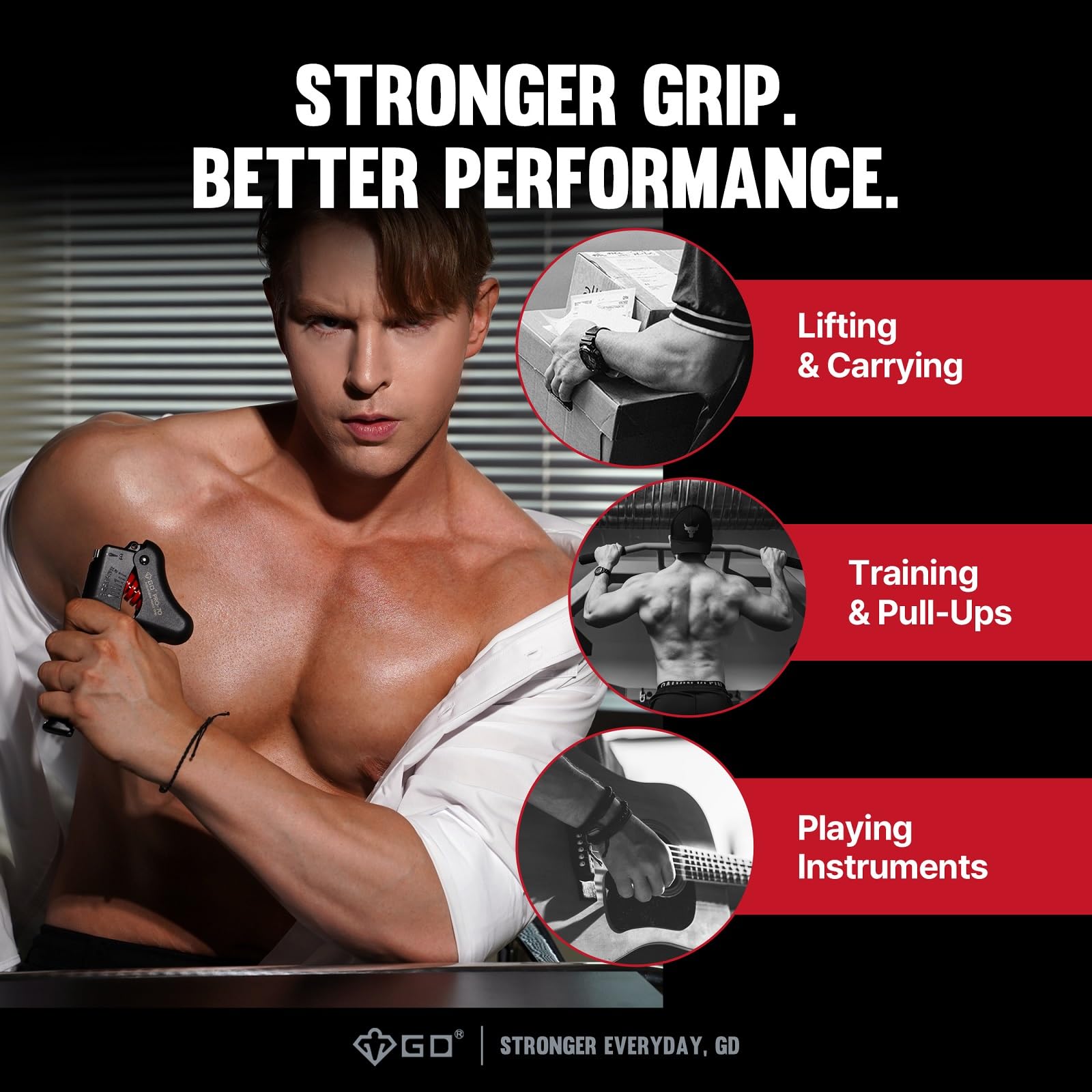 GD Grip Pro-70 regulowany wzmacniacz uchwytu ręcznego (55 do 70 kg)