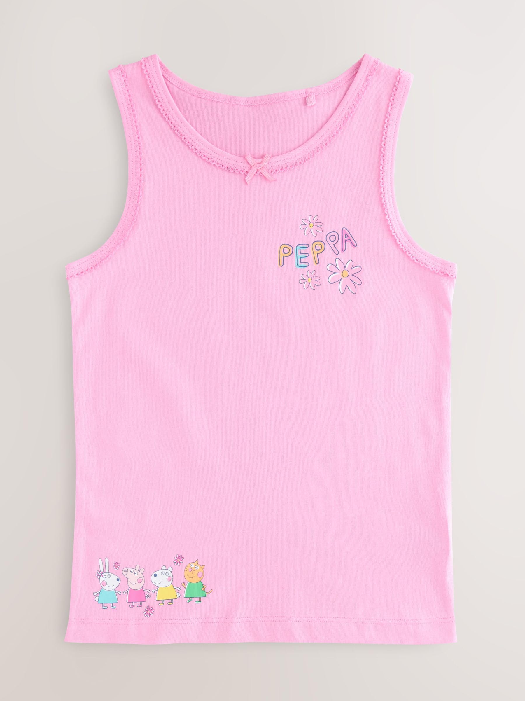 NEXT Ragazza Confezione da 3 Canotte Classiche con Peppa Pig