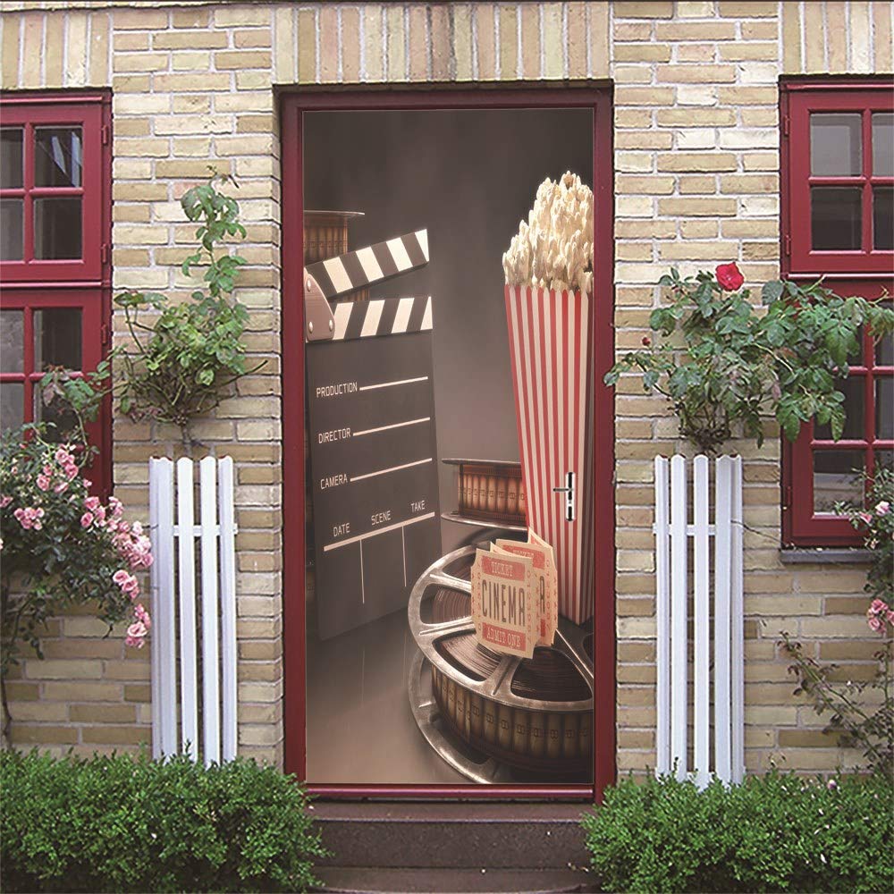 Türtapete Selbstklebend 90x200cm - 3D Türfolie Wasserdicht & Entfernbar