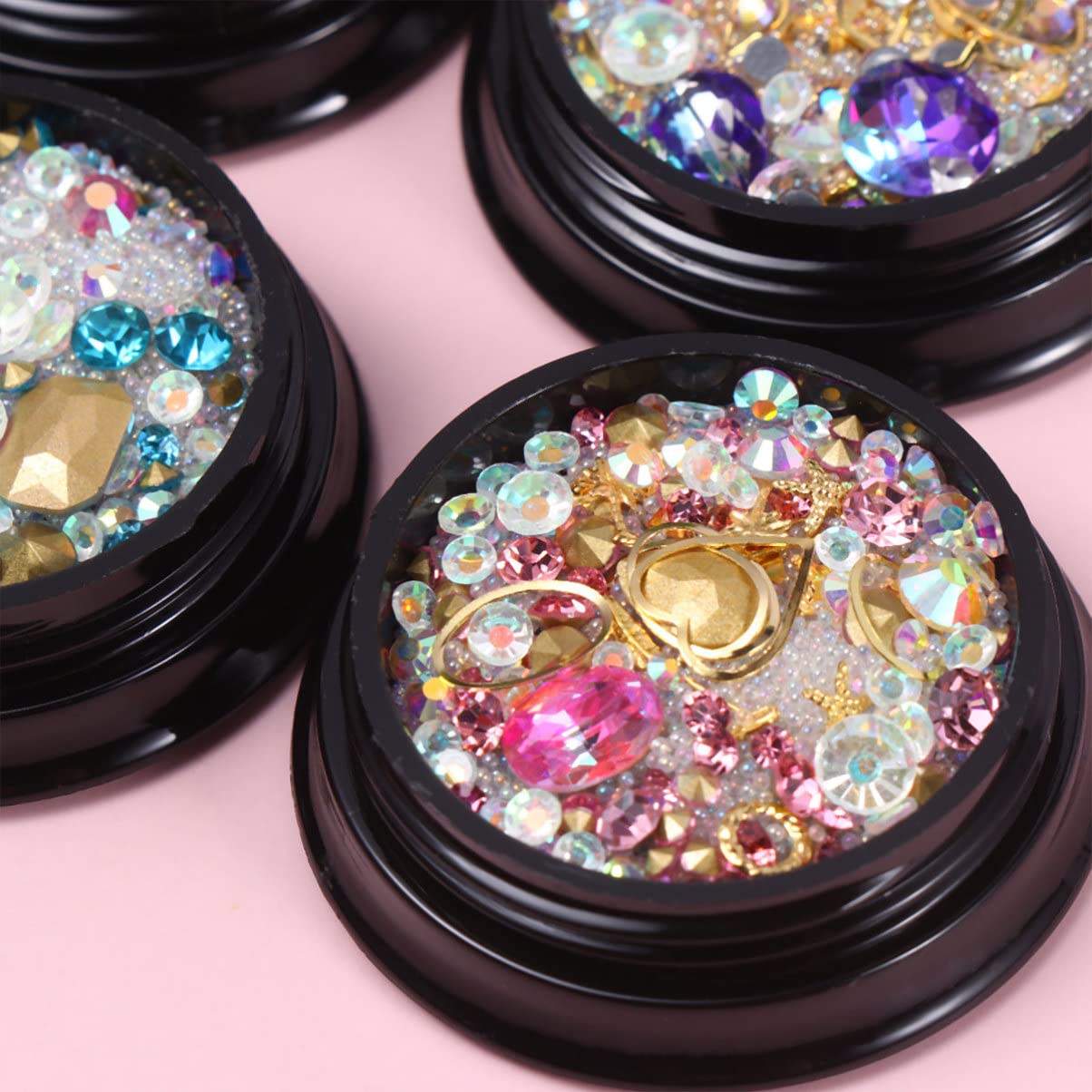 FRCOLOR Decorazioni Per Unghie Nail Art Con e Rhinestones Per Unghie e Artificiali e