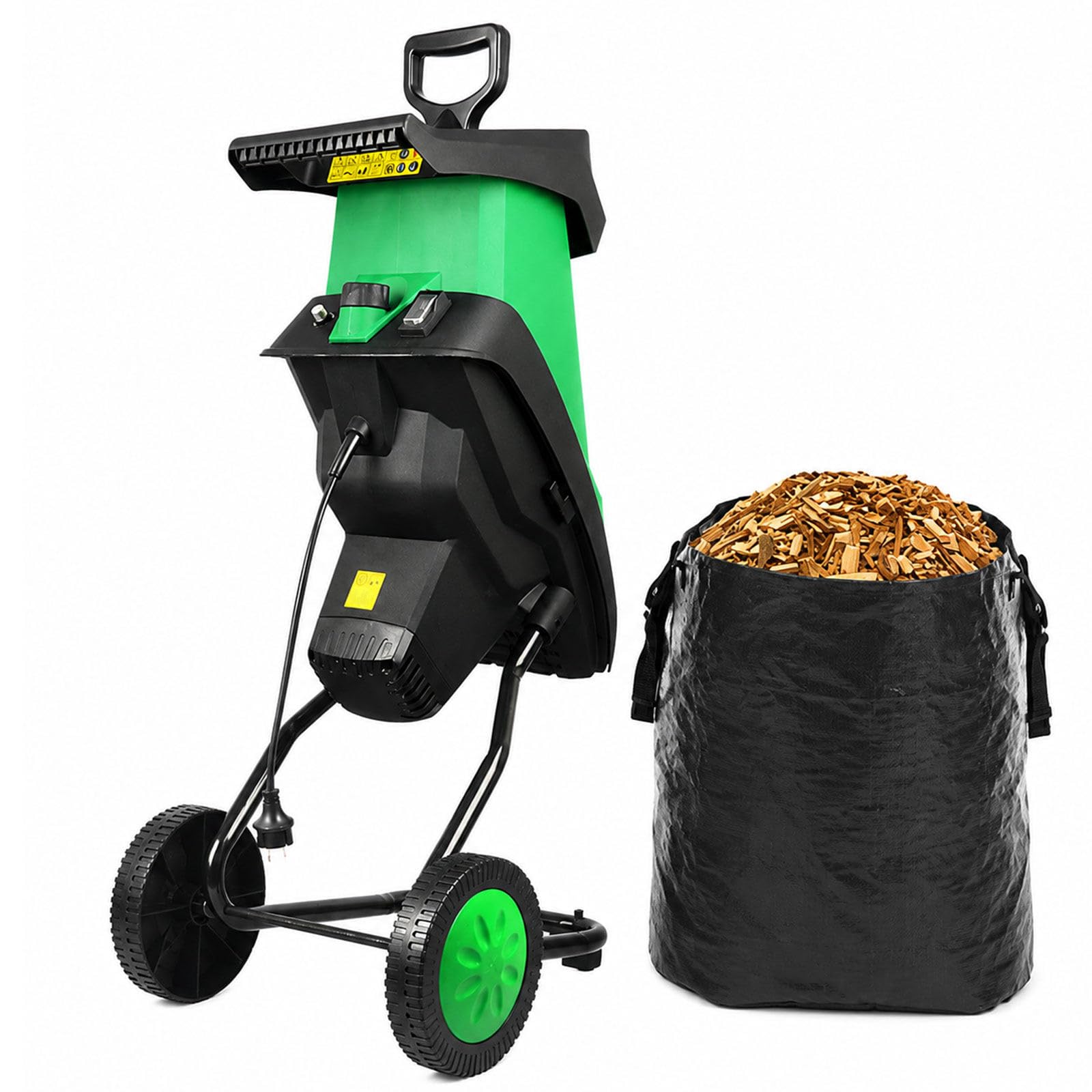Cippatore Elettrico 4500RPM Sacco Raccolta 50L