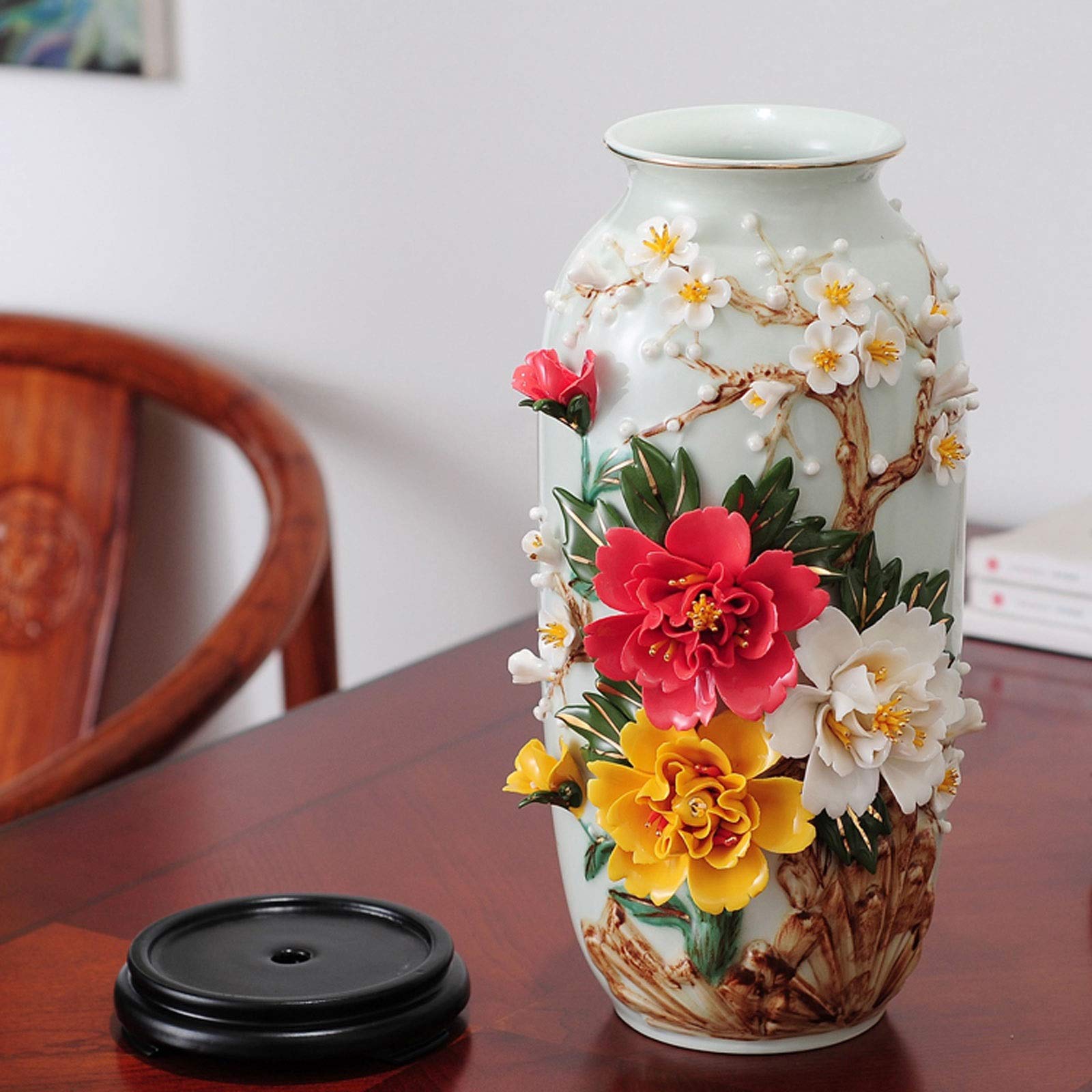 Amazon.com: XUNTING House Decor Ceramic Vase Ornament Porcelain