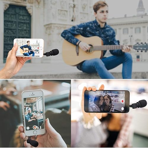 Miniatura 3 de Saramonic SmartMic - Micrófono flexible de condensador para teléfonos inteligentes, micrófono de vlogging para iPhone y video de YouTube, micrófono