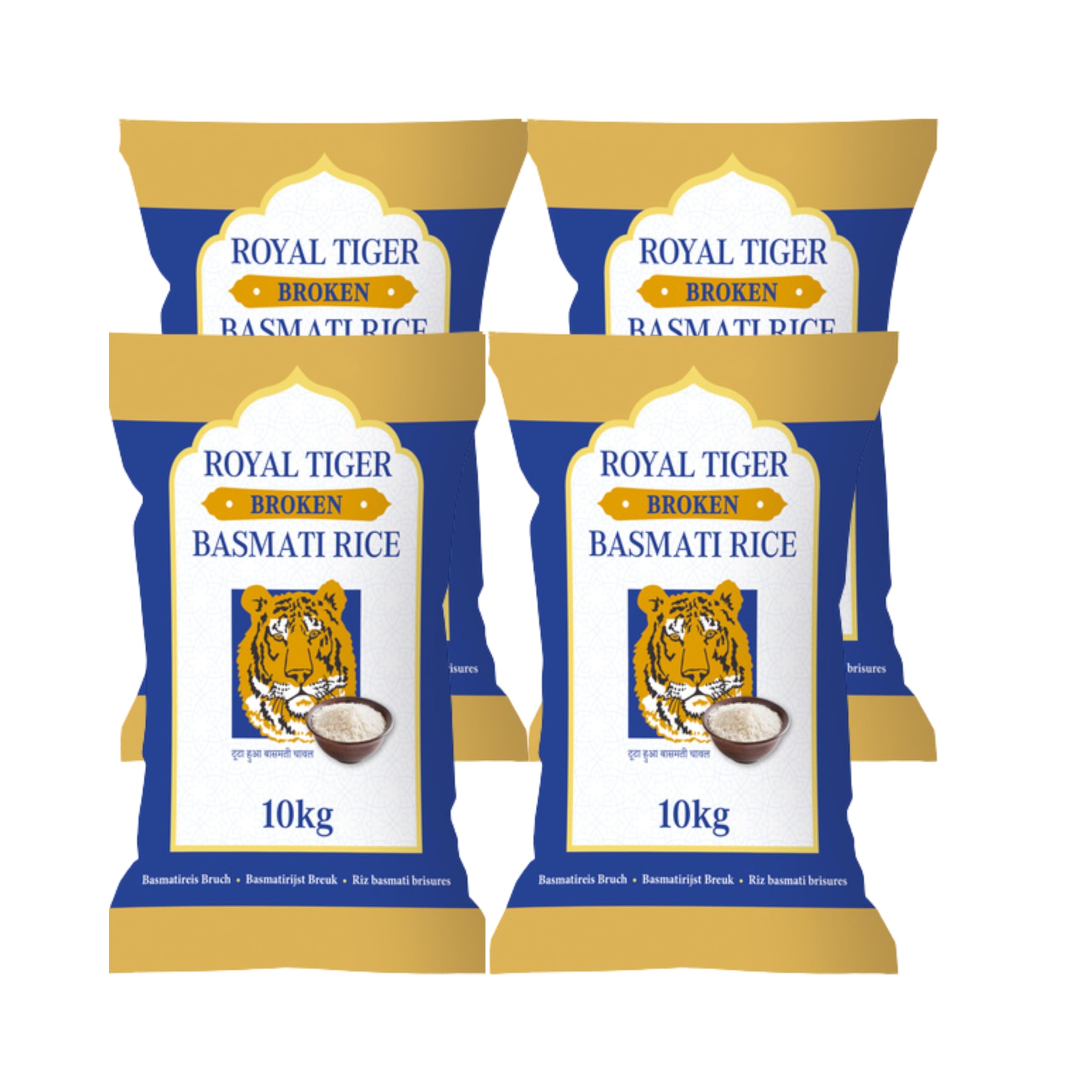 Royal Tiger Basmatireis Bruch 4x 10 kg, gebrochener Basmati-Reis, Spitzenqualität, aromatisch & locker, laktosefrei, für Haushalt & Gastronomie, ideal zu Curry, Dhal