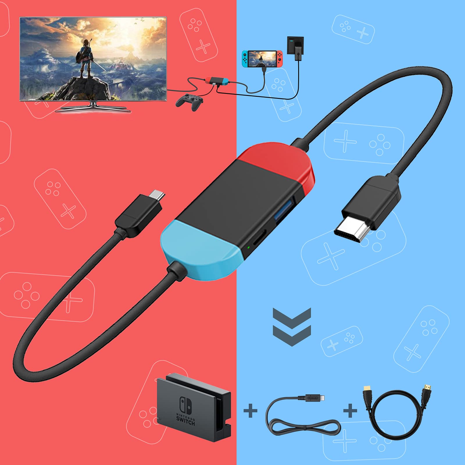 Buy Switch TV Dock,Portable Charging Stand for Nintendo