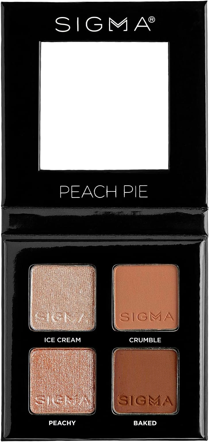 Quad Eyeshadow Palette โ Makeup Eyeshadow Quad with a Buttery Soft Formula and Buildable, Blendable Shades for a Flawless Eye Look, Designed for All Day Wear (Peach Pie)