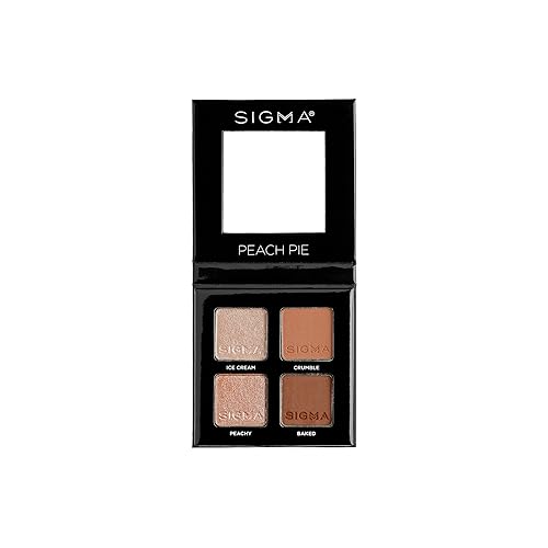 Sigma Beauty Paleta de sombras de ojos cuádruple sombra de ojos de maquillaje cuádruple con una fórmula suave como la mantequilla y tonos