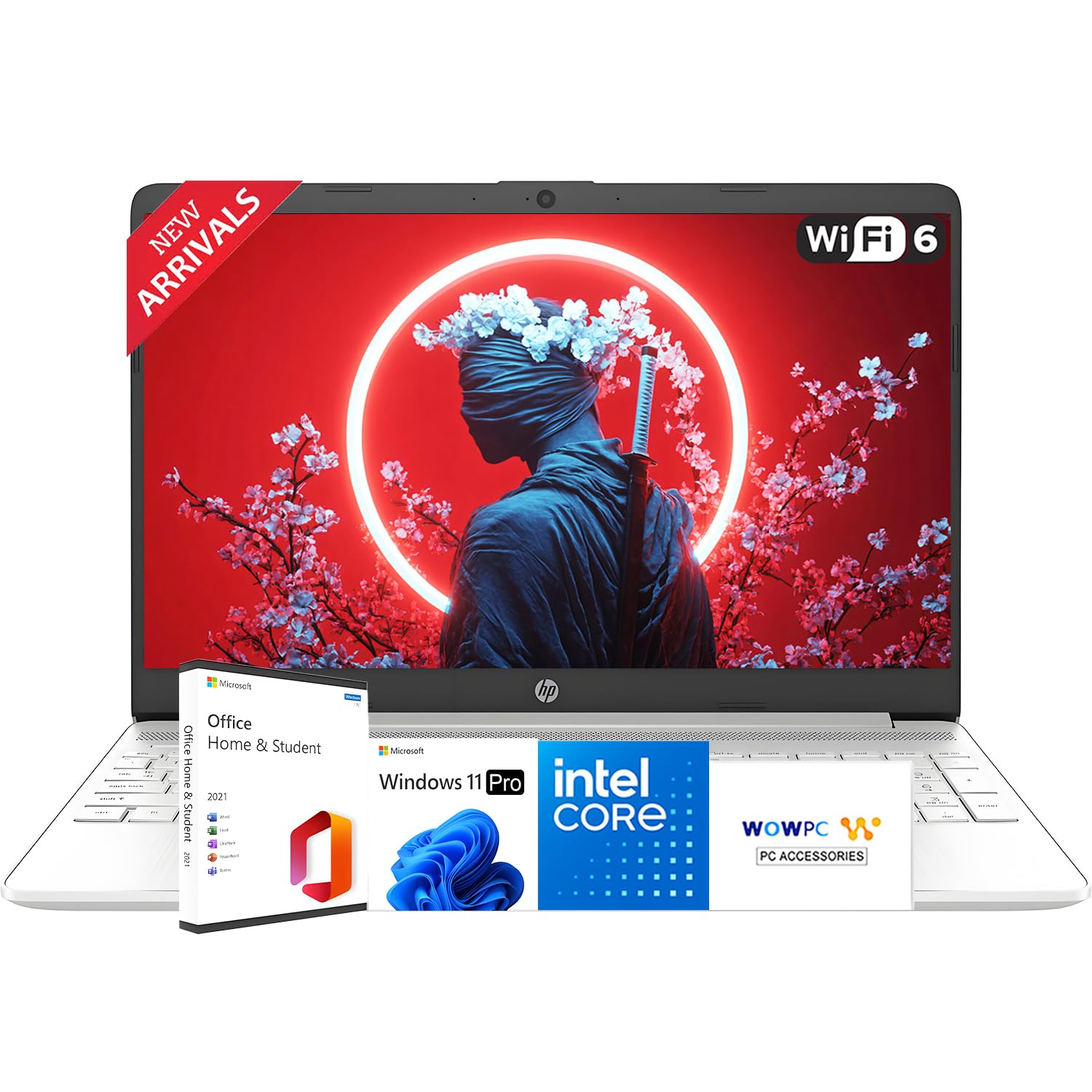 2026 New 15.6'' Business and Student Laptop Included with Microsoft Office Intel Powerful Processor, 16GB RAM, 512GB SSD, Ultra Quiet Design, Long Battery Life, Wi-Fi 6, Bluetooth 5, Windows 11 Pro