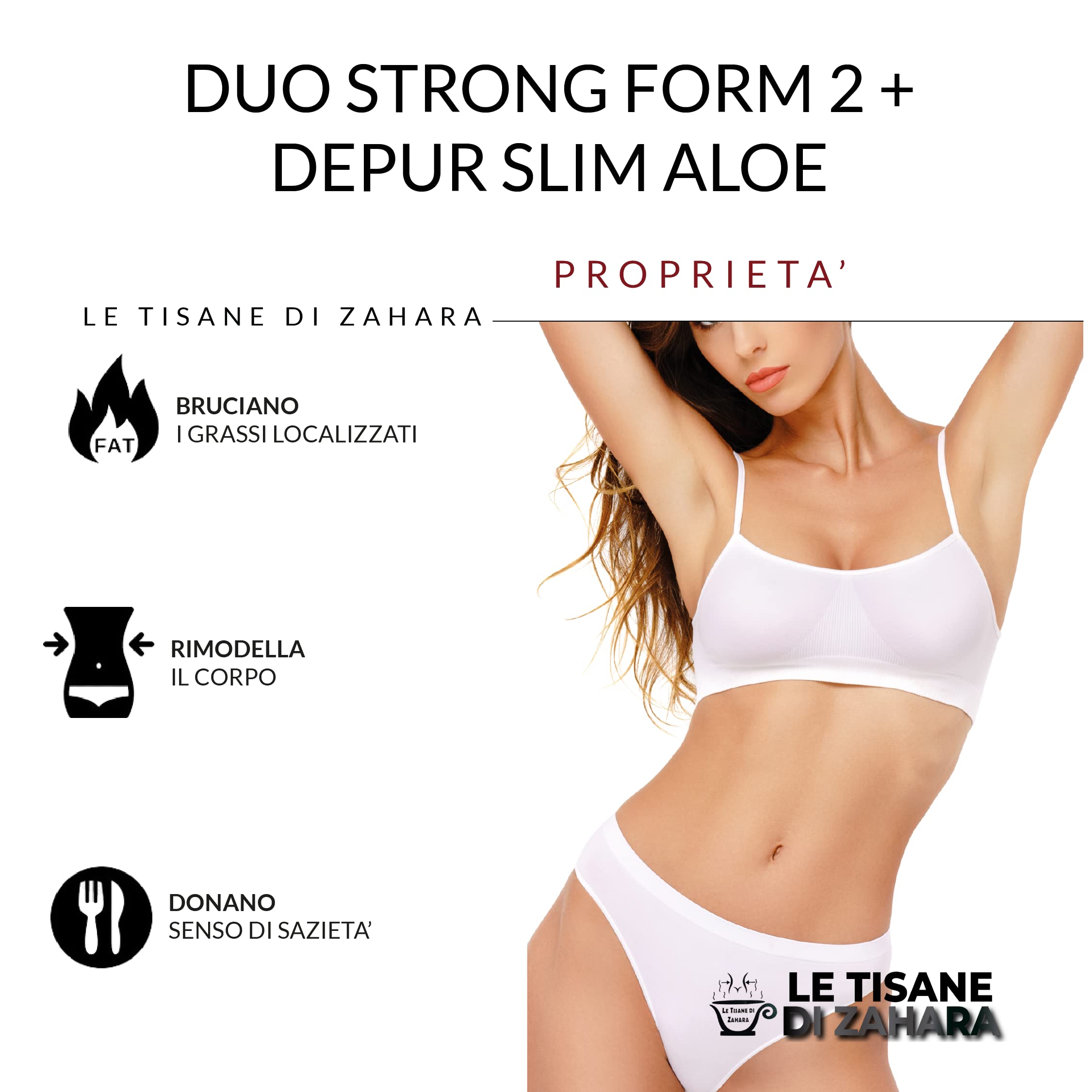 Trio Strong Formula 2 con Aloe, Drenante Forte per Donna e Uomo, Kit con Brucia Forte Liquido, Notte Liquido Formula 2 Strong e Depur Slim Aloe, Aiuta Pancia e Gambe Gonfie