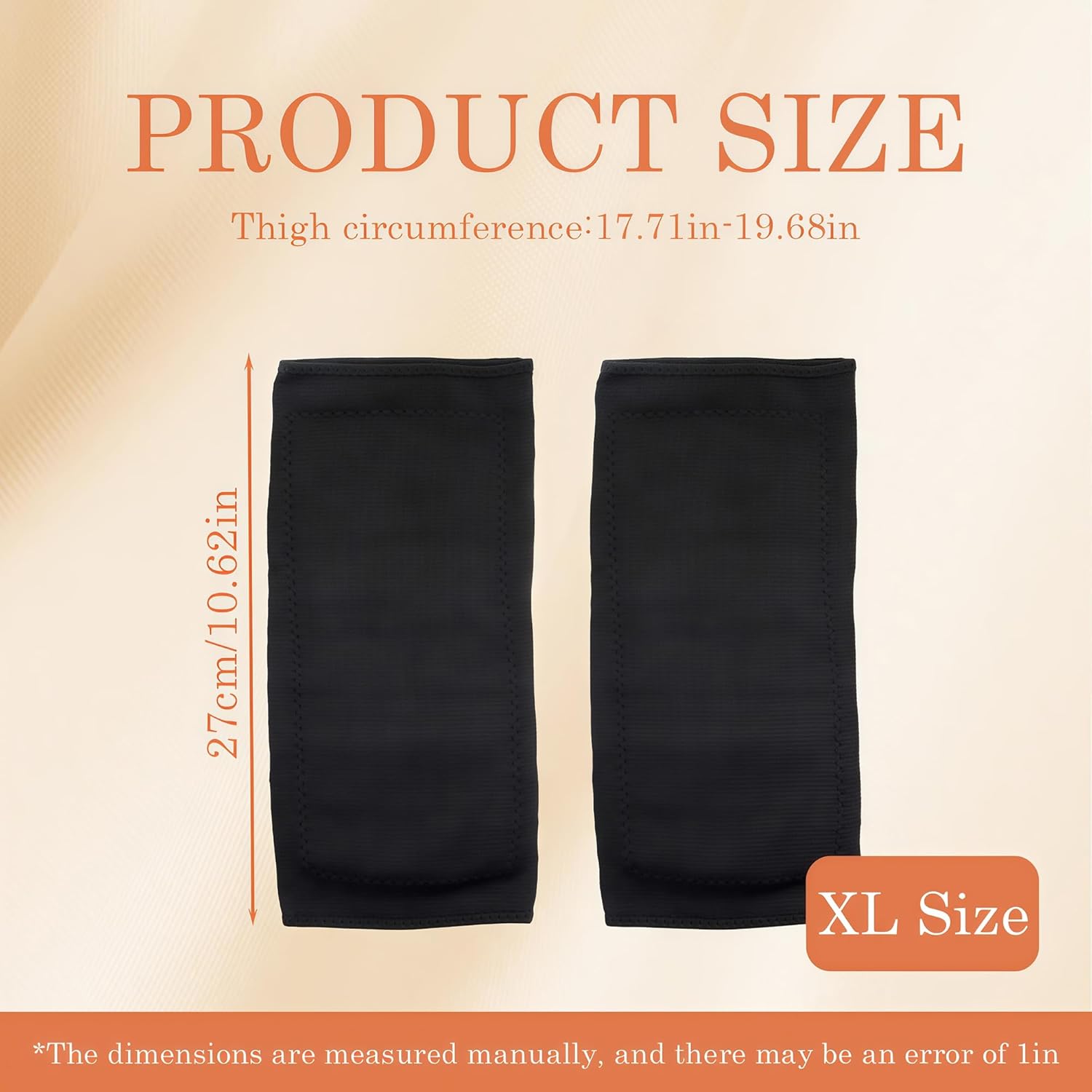 QUUPY 1 Pair Unisex Thicken and Lengthen Knee Pads Winter Warmth and Velvet Knee Pads Thermal Knee Joint Brace Pad Leg Warmer Sleeves Knee Support for Women Men Cold Weather (Black, XL Size) - Image 2