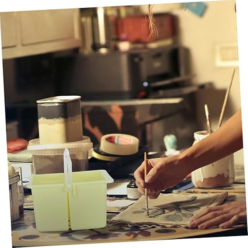 Miniatura 3 de ULDIGI 2 lavabos con suministros de artista contenedores de limpieza extraíbles con mango ligero bandejas de lavadora asas de pintura lavado bañera