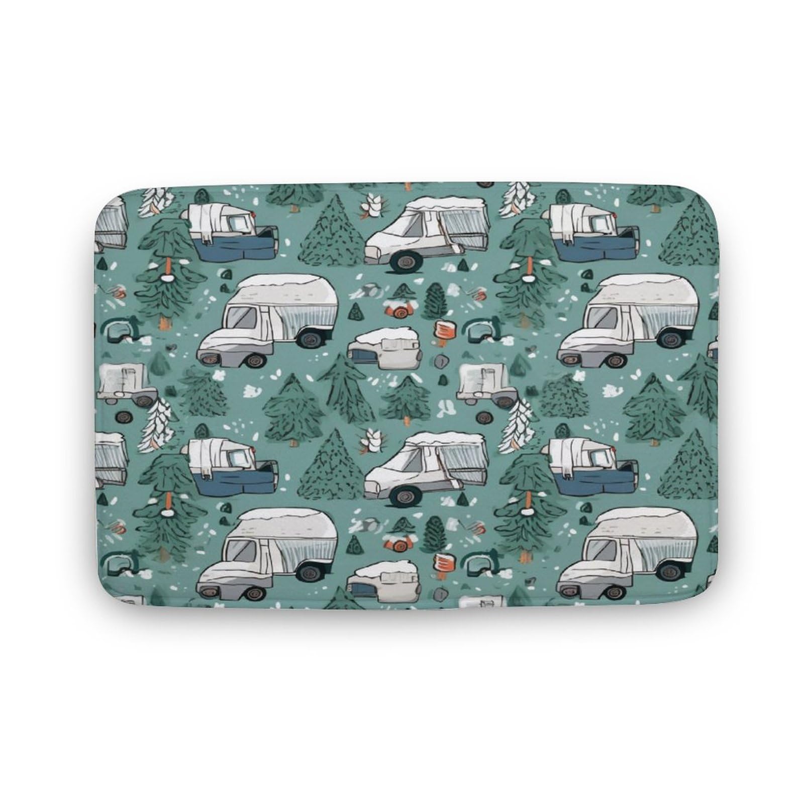 HighonHi Bath Mat Garbage Truck Bath Mats Car Trucks Vehicle Cartoon Kids Coral Velvet Door Mats Plush Bathroom Decor Mat Non-Slip Soft Absorbent Bathmat 20