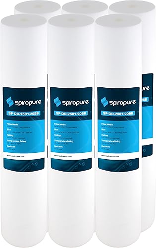 SpiroPure repuesto para filtros Pentek DGD-2501-20155360-43 20x4.5 (6 unidades)