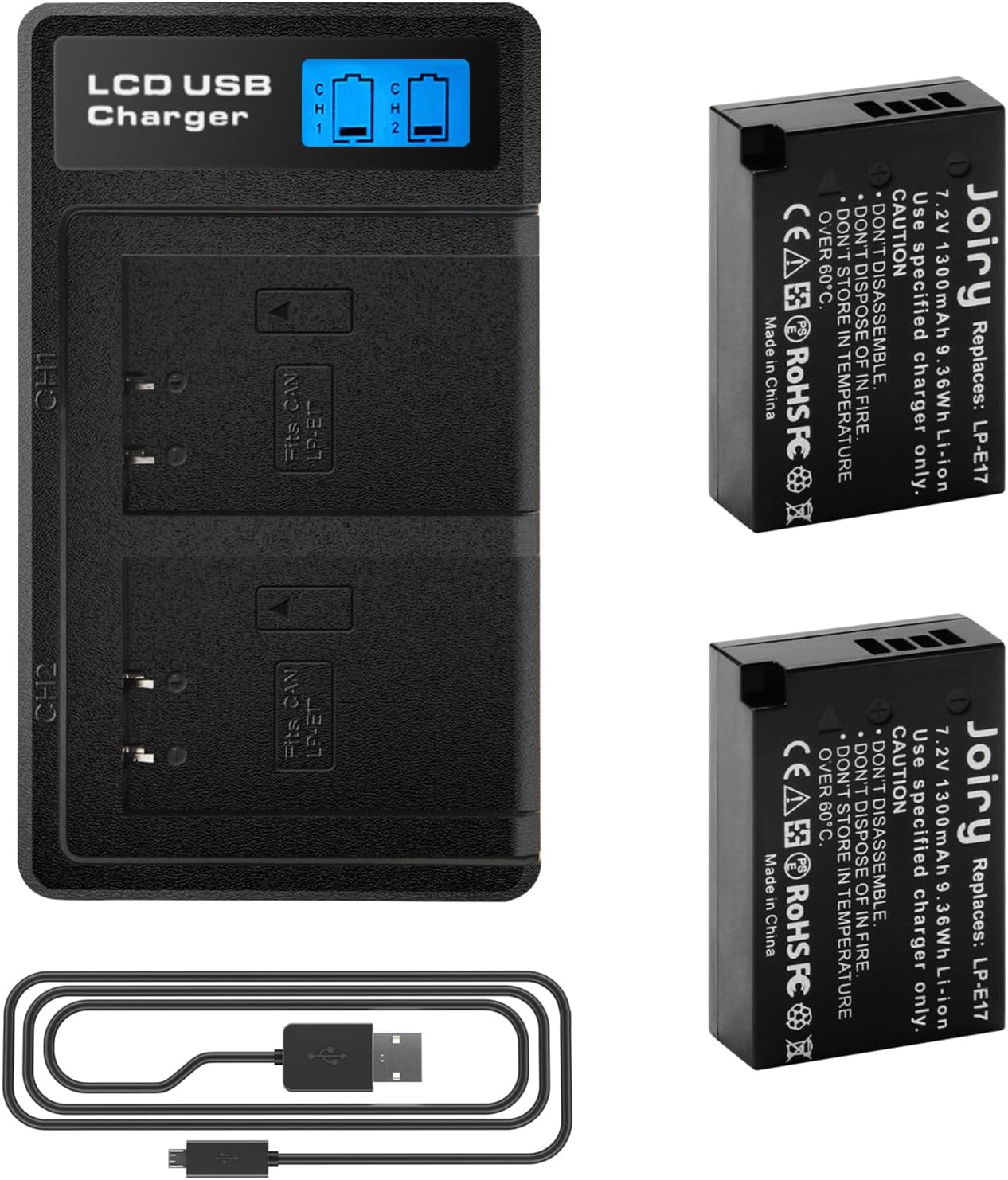 ENEGON EN-EL14 20W Cargador Rápido De Doble Batería Con Almacenaje (2X 1680mAh) Compatible Con Nikon D3100, D3200, D3300, D3400, D3500, D5100, D5200, D5300, D5500, D5600, Pantalla LCD