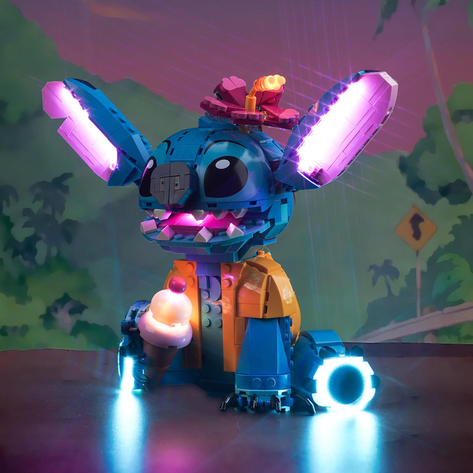 Kit de iluminación led decorativa compatible con Lego 43249 Stitch (sin modelo), juguetes creativos