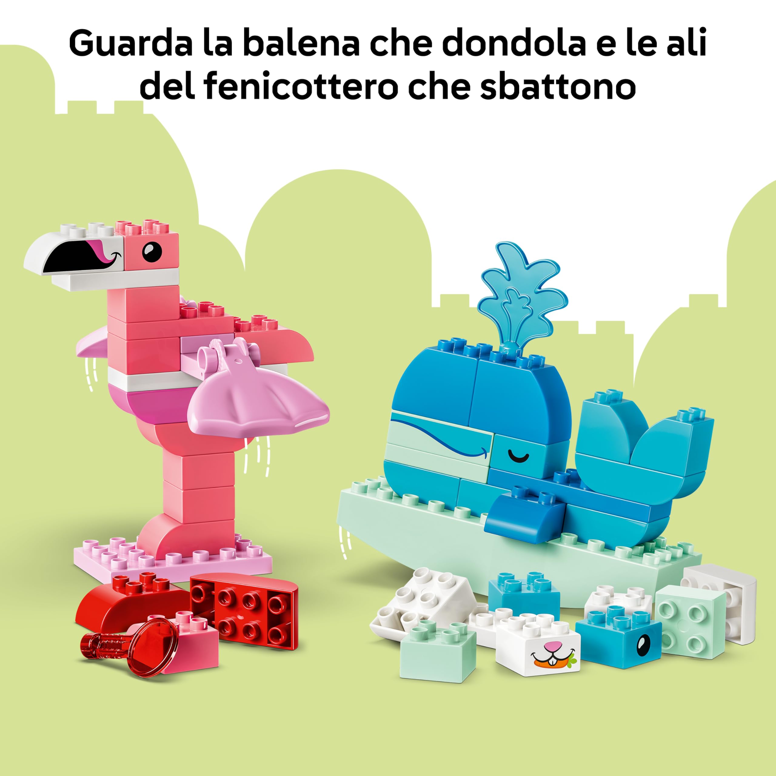 LEGO DUPLO Gioco di Costruzione degli Animali - Giochi Didattici per la Classificazione dei Colori - Set Montessori con Personaggi e Carte - Regalo di Compleanno per Bambini e Bambine da 3 Anni 10472