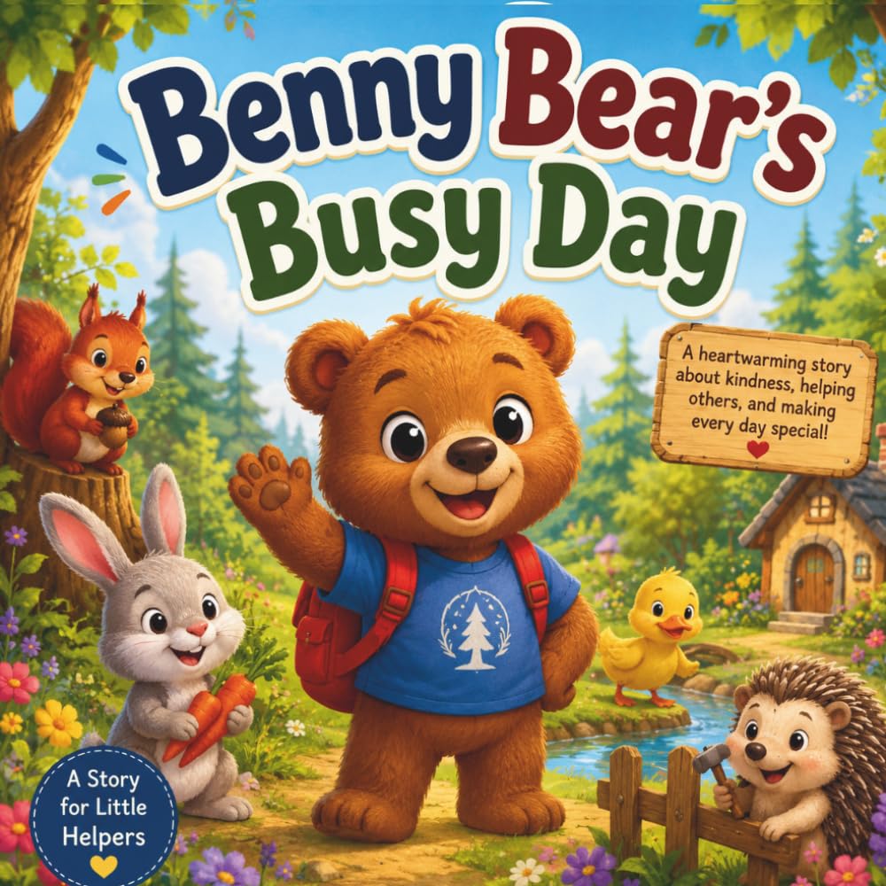 Benny Bear's Busy Day: A Heartwarming Story About Kindness, Friendship, and Helping Others