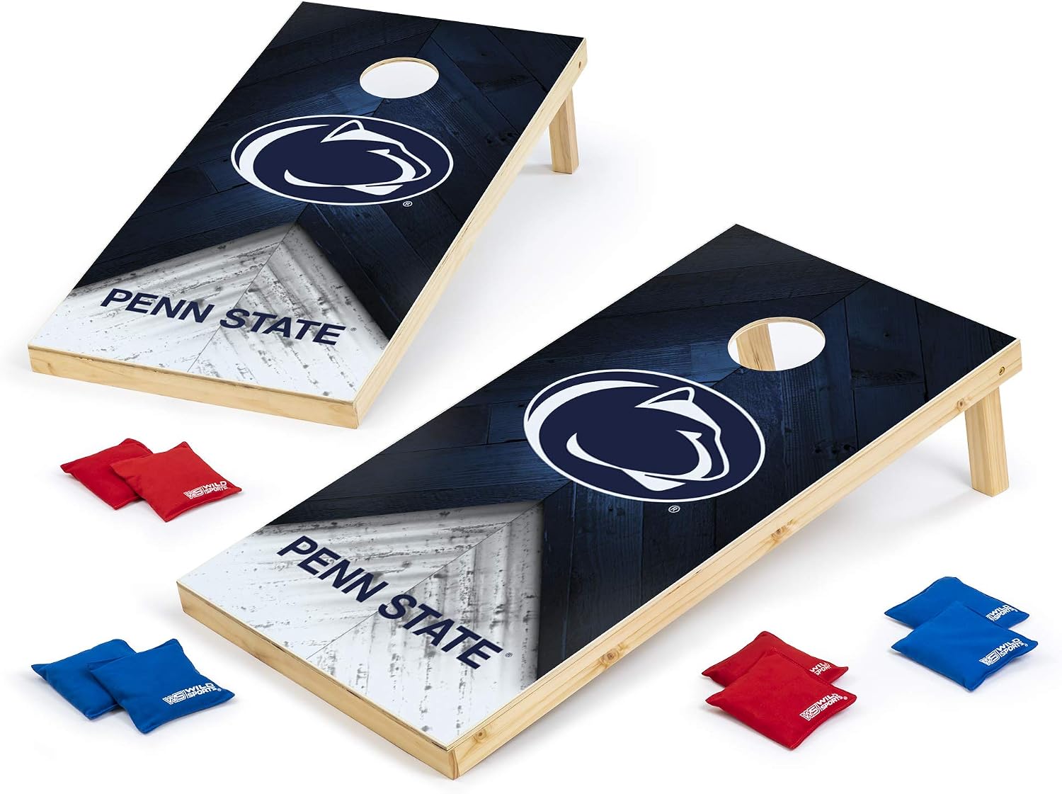 Wild Sports NCAA Cornhole Outdoor Game Set, 2' x 4' Foot – Tournament Series