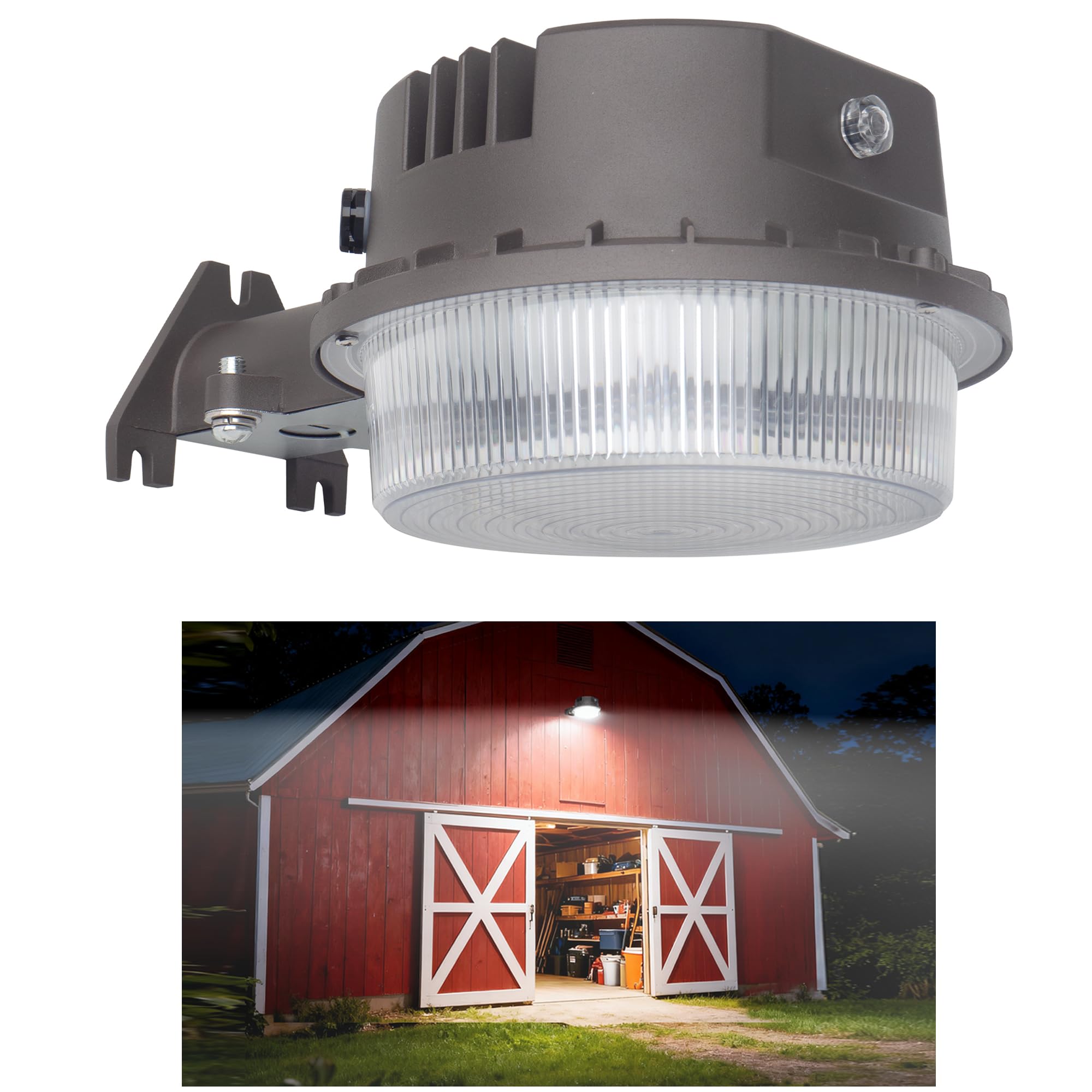 TERRASON LED Barn Light Dusk to Dawn with Photocell, 55W 7500LM