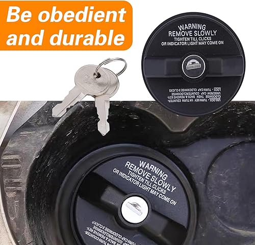 Miniatura 6 de ijuicy 1 tapa de gasolina con bloqueo de automóvil, tapa de combustible con dos llaves, piezas de repuesto #10504 77300-47020, compatible con