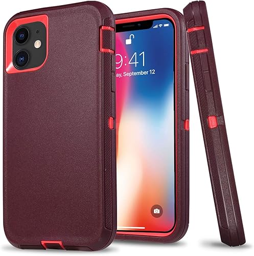 Funda para iPhone 11 6.1 pulgadas con 1 protector de pantalla, funda resistente a prueba de golpes funda protectora de cuerpo completo resistente a