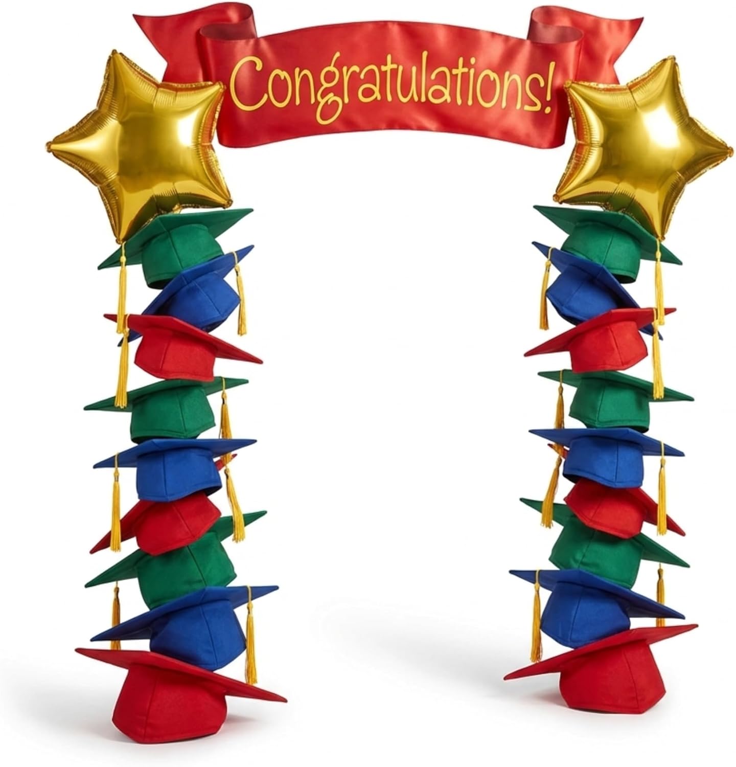 Happy Graduates Congratulations Graduation Cap Arch Kit, Photo Ops, Stage Props, For Kindergarten Graduation Decorations And Preschool Graduation