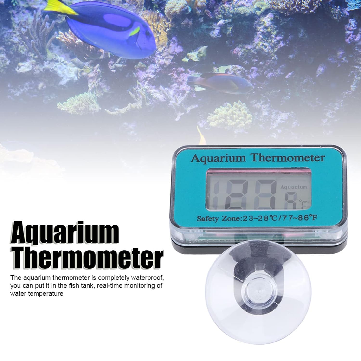 VAYINATO Sun-sun Aquarium Digital Fish Tank Thermometer (WDJ-005) with Water Proof 1