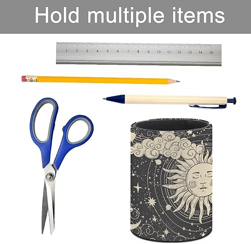 Miniatura 4 de Tarot Celestial Bohemia Portalápices Organizador Lindo Lápiz Taza Decoración de Escritorio Soporte de Cepillo de Maquillaje PU Multifuncional