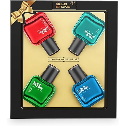 Wild Stone EAU DE Parfum Gift Set for Men, Pack of 4 (4x30ml) | Premium Fragrance Gift Set | Edge,Ultra Sensual, Hydra Energy & Forest Spice Luxury Perfume
