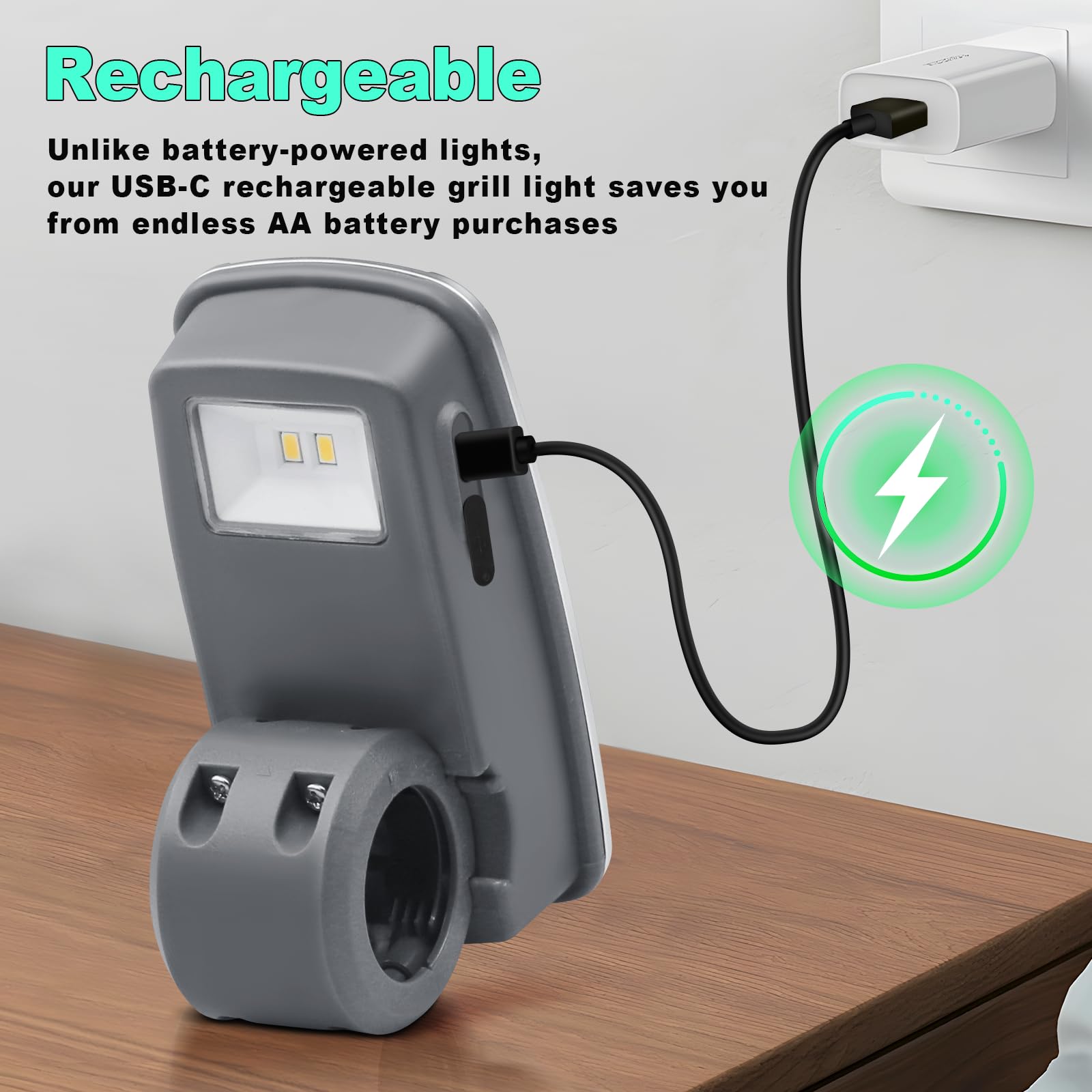 BBQ Grill Light Outdoor, Grillzubehör für Outdoor Grill für Weber Grillzubehör - Grau