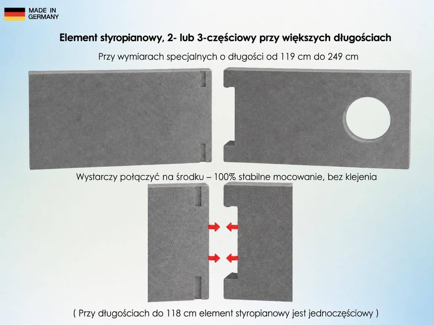Uszczelka okienna 30–249 cm do klimatyzatora przenośnego i suszarki wywiewowej, także do drzwi – szybki montaż bez wiercenia/klejenia – uszczelka do klimatyzatorów [109 cm]