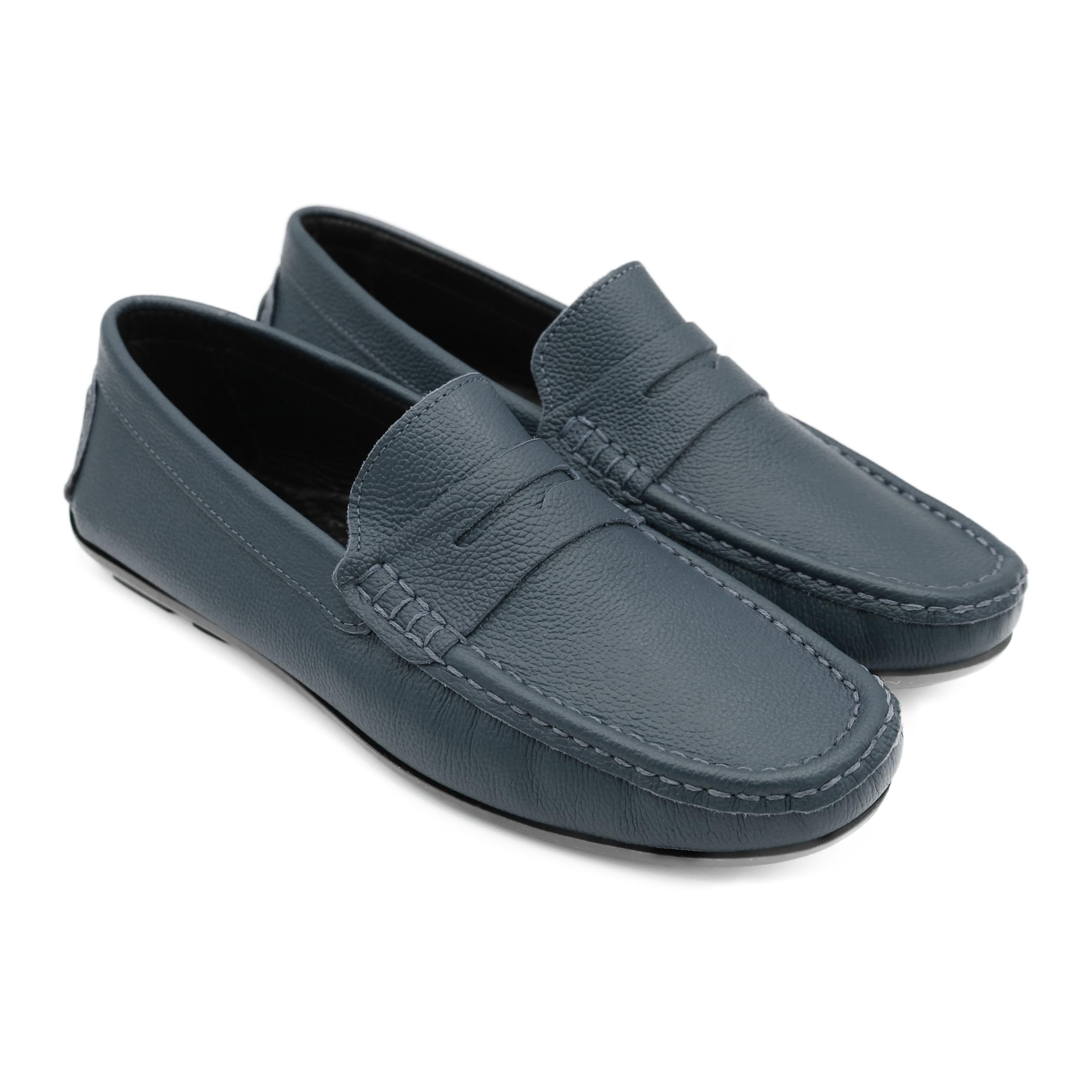 Zerimar mocasín clásico de Antifaz en Cuero de Vacuno, fabricación artesana, diseño práctico y Elegante, Zapato cómodo con Acabado Premium