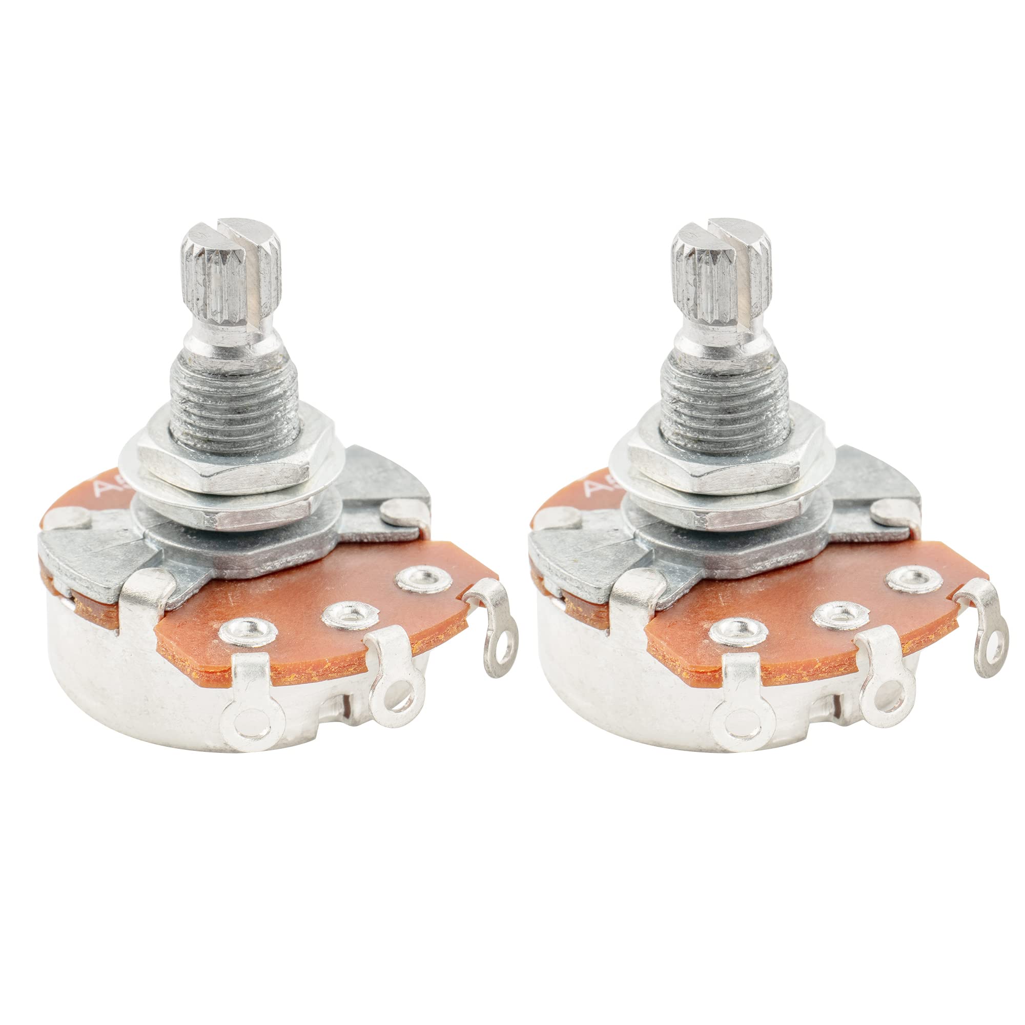 Alpha A500K Pots Metric Split Standard Shaft 9.5mm Audio Taper Potentiometers for LP/SG Style Electric Guitar Bass (Set of 4) - Image 4