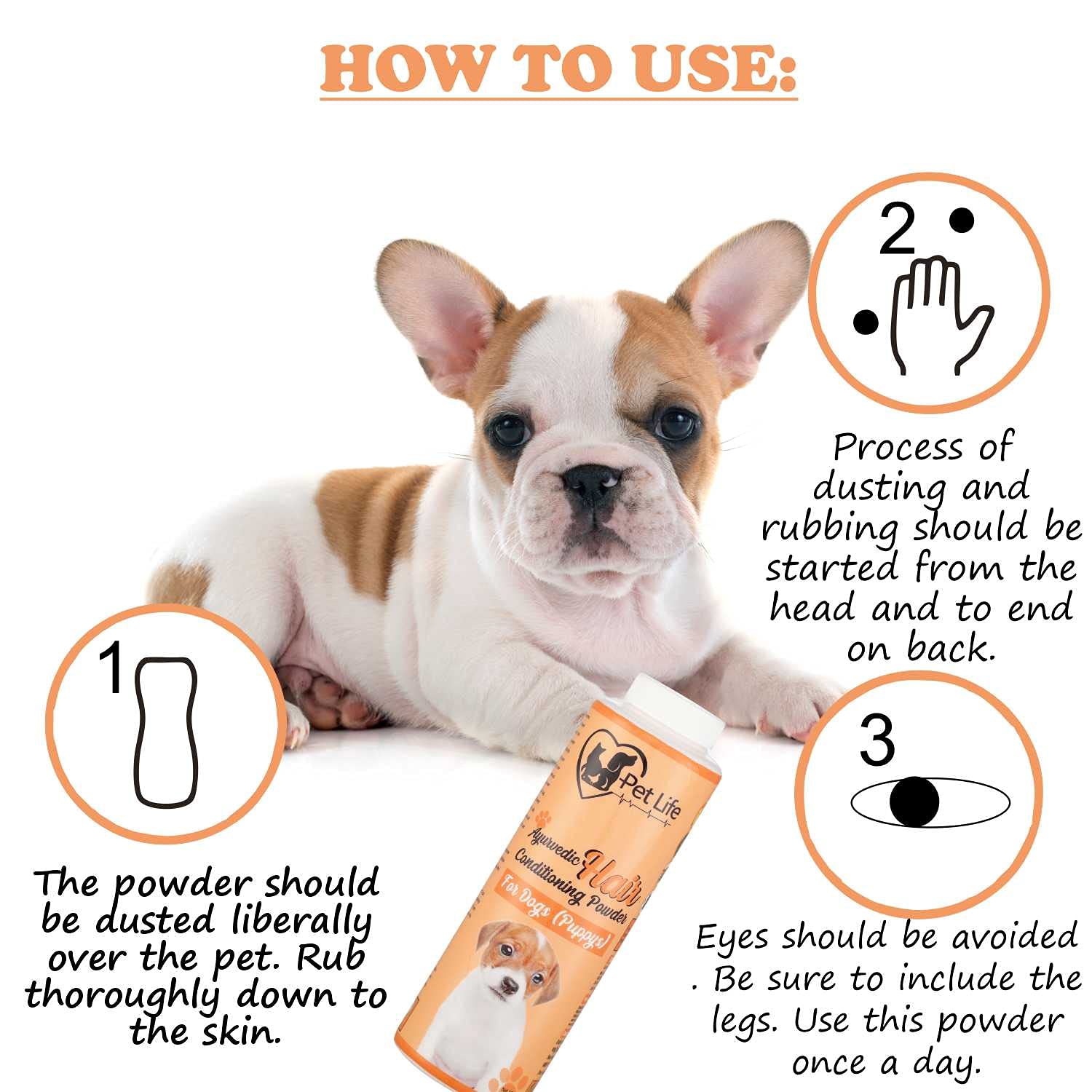 Pet Life Ayurvedic Hair Conditioning Powder for Dog (Puppy) for All Puppy Breeds-100 GM 2