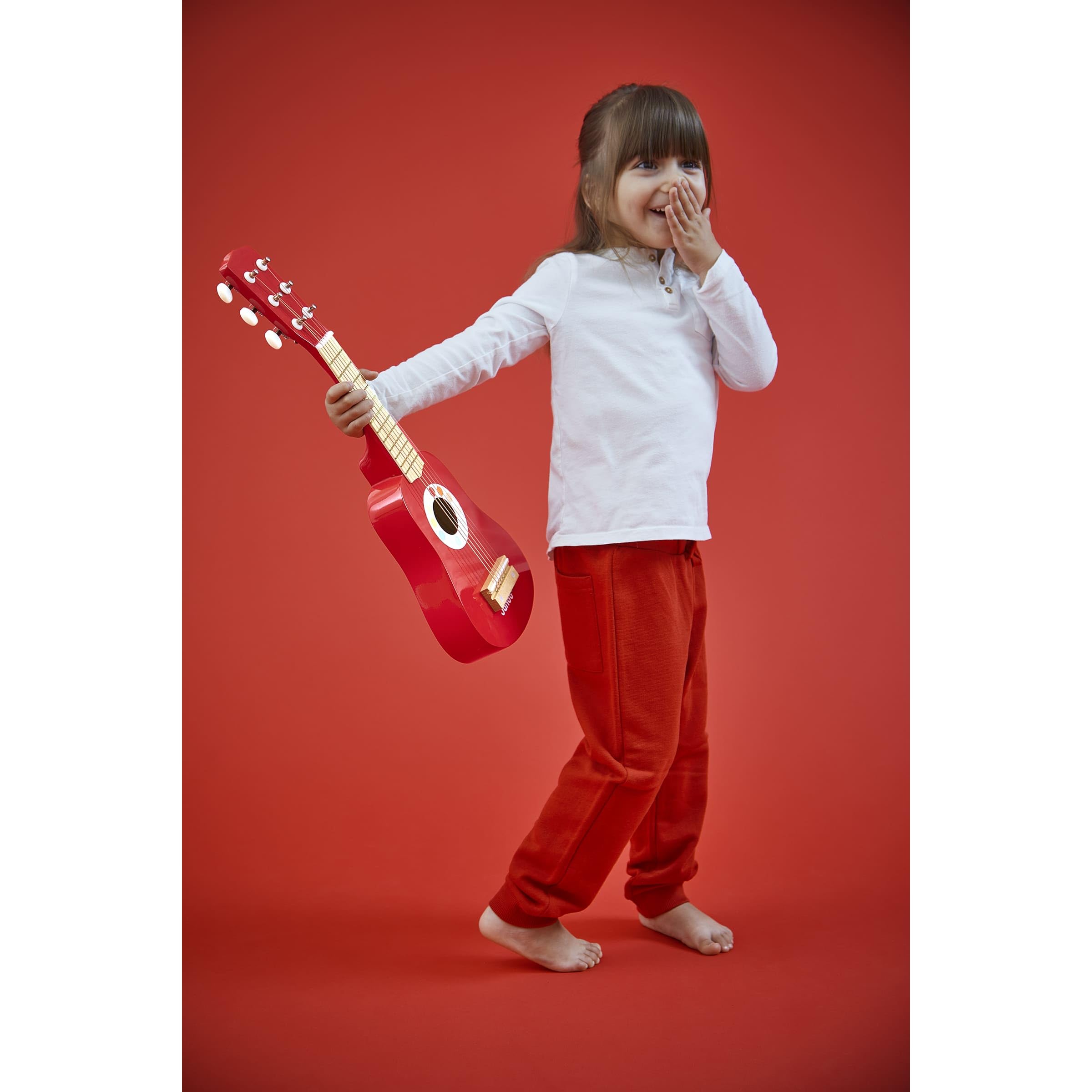 Janod - la mia Prima Chitarra Coriandoli (Legno) - Giocattolo Di Imitazione e Risveglio Musicale - Da 3 Anni in su, J07628