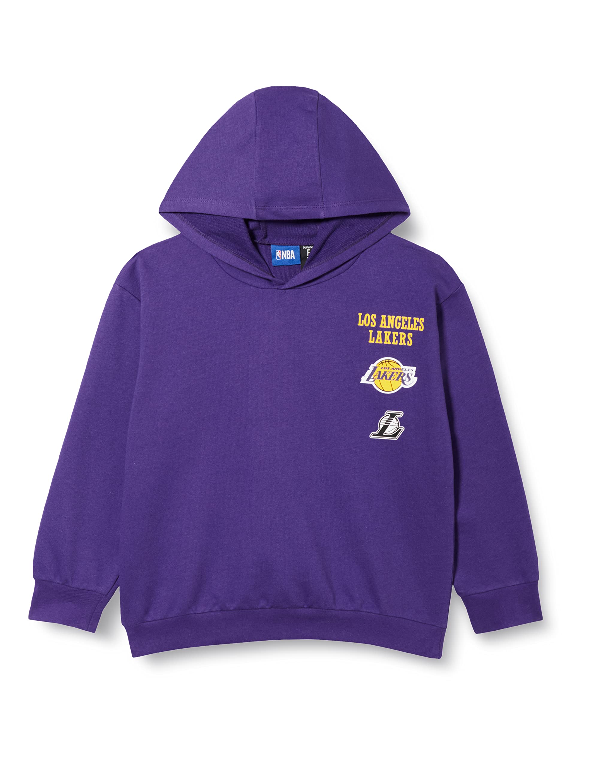 Erkek Çocuk NBA Los Angeles Lakers Lisanslı Relax Fit Kapüşonlu Sırt Baskılı Sweatshirt