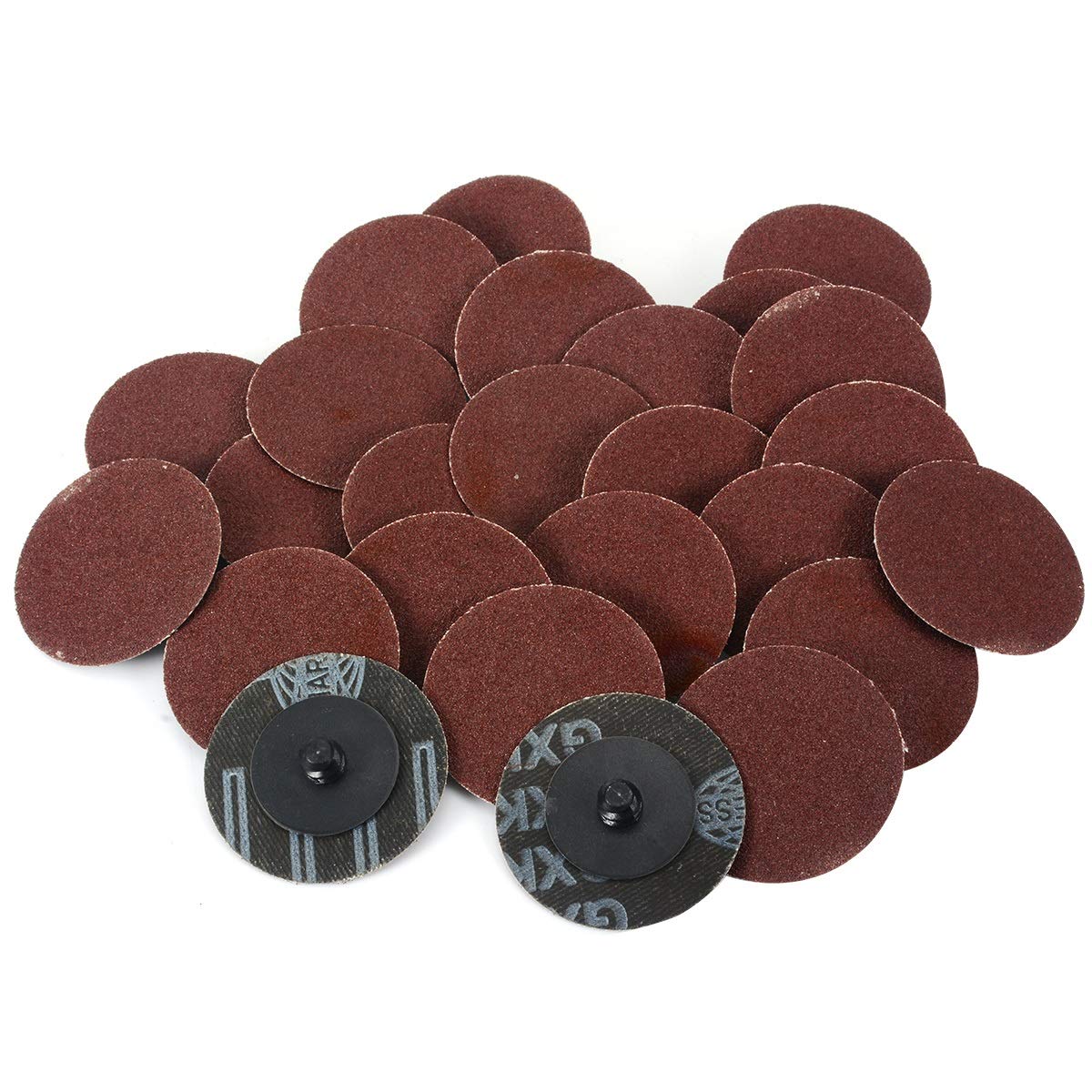 Mobili in metallo macinazione e lucidatura 25PCS 180 Grit 2 pollici Rotolo Blocco disco abrasivo superficiale carta vetrata abrasivi pastiglie for attrezzo rotativo