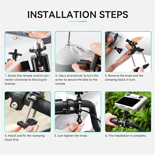 Miniatura 5 de [Piezas de drones] Rc Bike Mount para DJI Mini 3 Pro Drone Soporte de control remoto Seguimiento Bicicleta Soporte Soporte Soporte Fix Rack Protable