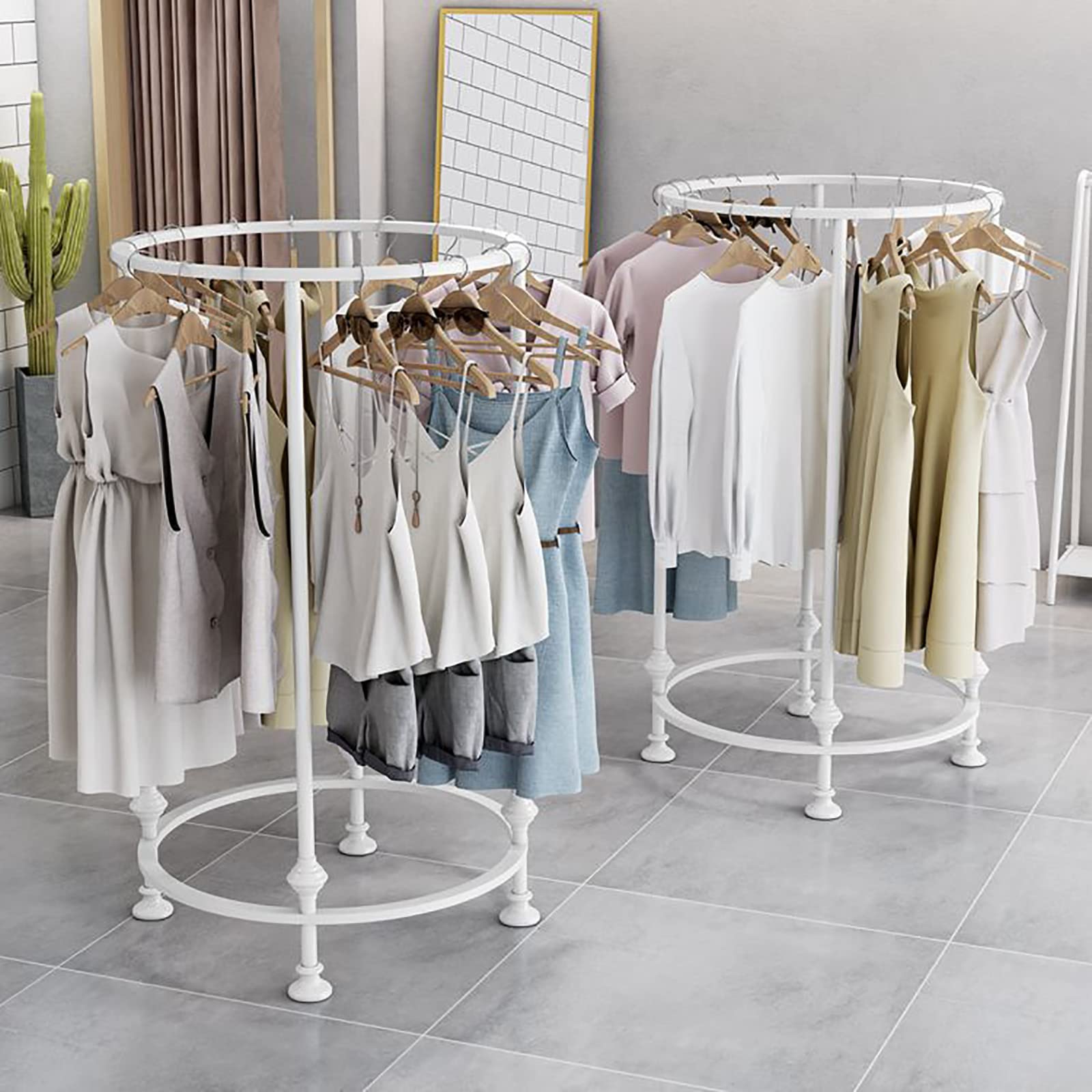 Round Industrial Clothing Racks