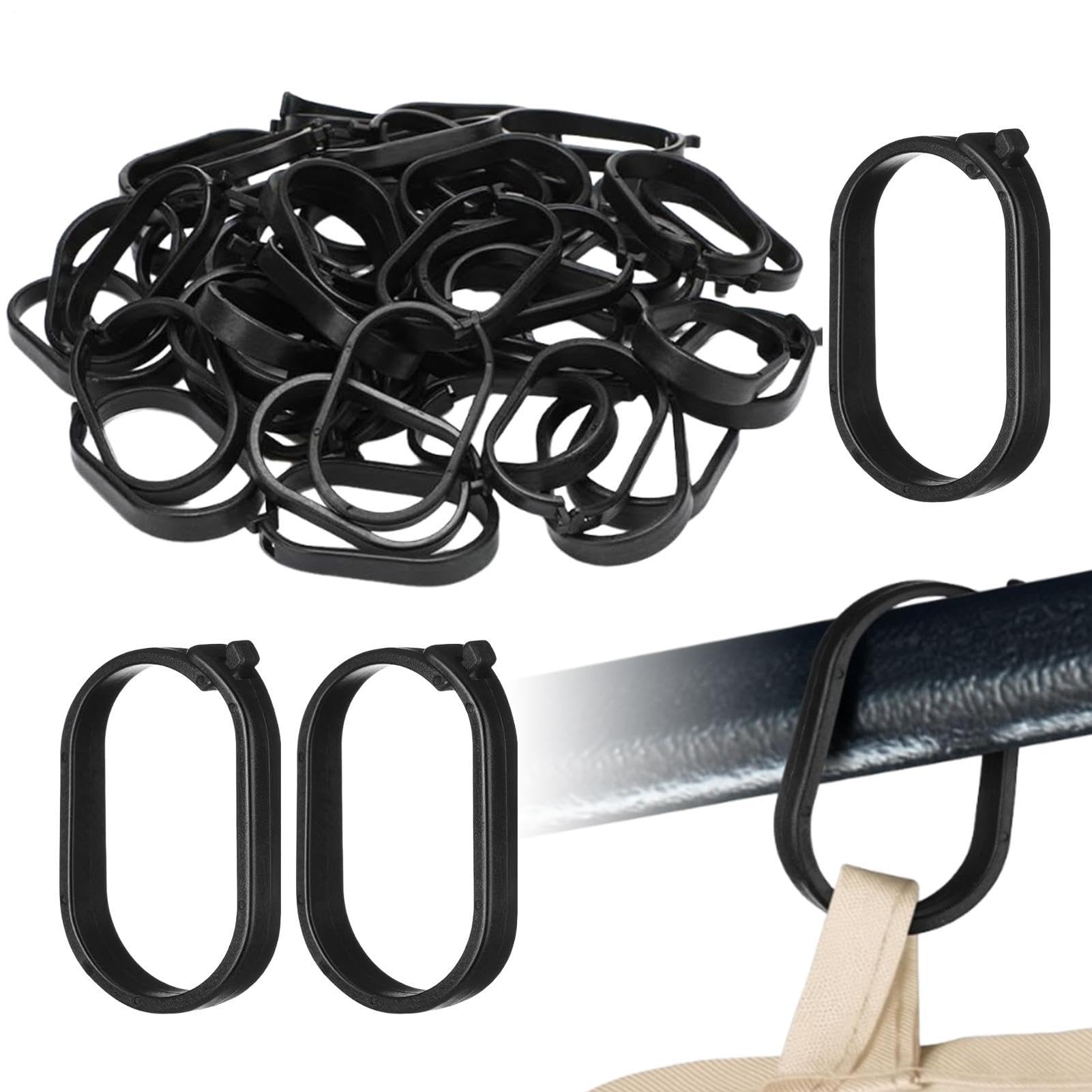 Clips para perchas de ducha inoxidables para cortina de litera y techo de hogar