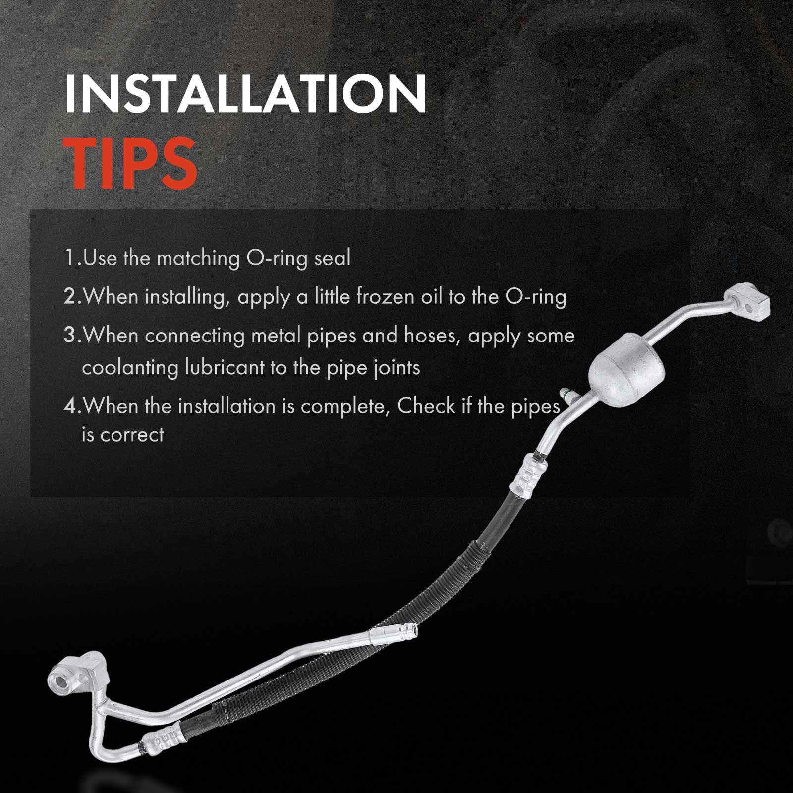 A-Premium A/C Discharge Line Hose For Ford Super Duty Trucks 2007-2010 F-250 F-350 F-450 F-550