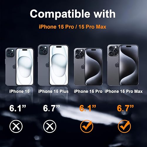 Miniatura 7 de Protector de lente de cámara para iPhone 15 ProiPhone 15 Pro Max, aleación de vidrio templado, protección completa contra caídas, cubierta de lente