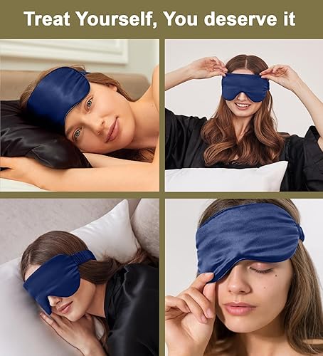 Miniatura 3 de ZEDY Máscara para dormir 100% seda, antifaz para dormir para mujeres y hombres, 0.866 in, de seda de morera, de lujo, suave, cero presión, para