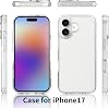 GGM GİYİM & AKSESUAR iPhone 17 ile Uyumlu Şeffaf Silikon Kılıf Şok Emici Özellikli Full Kasa Koruma Sağlayan Şeffaf Kılıf